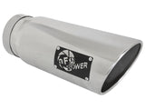 Mach Force-Xp 304 Stainless Steel Clamp-on Exhaust Tip Polished 5 Inch Inlet x 6 Inch Outlet x 15 Inch L aFe Power