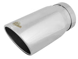 Mach Force-Xp 304 Stainless Steel Clamp-on Exhaust Tip Polished 5 Inch Inlet x 6 Inch Outlet x 12 Inch L Rear aFe Power