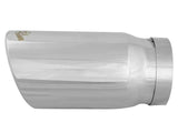 Mach Force-Xp 304 Stainless Steel Clamp-on Exhaust Tip Polished 5 Inch Inlet x 6 Inch Outlet x 12 Inch L Rear aFe Power