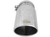 Mach Force-Xp 304 Stainless Steel Clamp-on Exhaust Tip Polished 5 Inch Inlet x 6 Inch Outlet x 12 Inch L Rear aFe Power