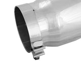 Mach Force-Xp 304 Stainless Steel Clamp-on Exhaust Tip Polished 5 Inch Inlet x 6 Inch Outlet x 12 Inch L Rear aFe Power