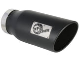 Mach Force-Xp 409 Stainless Steel Clamp-on Exhaust Tip Black Right Side Exit 5 Inch Inlet x 7 Inch Outlet x 15 Inch L aFe Power