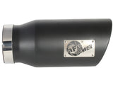 Mach Force-Xp 409 Stainless Steel Clamp-on Exhaust Tip Black Right Side Exit 5 Inch Inlet x 7 Inch Outlet x 15 Inch L aFe Power