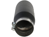 Mach Force-Xp 409 Stainless Steel Clamp-on Exhaust Tip Black Right Side Exit 5 Inch Inlet x 7 Inch Outlet x 15 Inch L aFe Power
