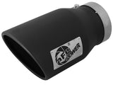 Mach Force-Xp 409 Stainless Steel Clamp-on Exhaust Tip Black Left Side Exit 5 Inch Inlet x 7 Inch Outlet x 12 Inch L aFe Power
