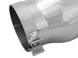 Mach Force-Xp 304 Stainless Steel Clamp-on Exhaust Tip Polished Left Side Exit 5 Inch Inlet x 7 Inch Outlet x 12 Inch L aFe Power