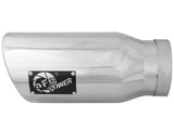 Mach Force-Xp 304 Stainless Steel Clamp-on Exhaust Tip Polished Left Side Exit 5 Inch Inlet x 7 Inch Outlet x 15 Inch L aFe Power