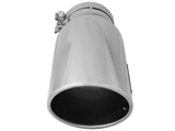 Mach Force-Xp 304 Stainless Steel Clamp-on Exhaust Tip Polished Left Side Exit 5 Inch Inlet x 7 Inch Outlet x 15 Inch L aFe Power