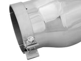 Mach Force-Xp 304 Stainless Steel Clamp-on Exhaust Tip Polished Left Side Exit 5 Inch Inlet x 7 Inch Outlet x 15 Inch L aFe Power