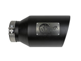 Mach Force-Xp 409 Stainless Steel Clamp-on Exhaust Tip Black 5 Inch Inlet x 8 Inch Outlet x 15 Inch L aFe Power