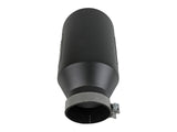 Mach Force-Xp 409 Stainless Steel Clamp-on Exhaust Tip Black 5 Inch Inlet x 8 Inch Outlet x 15 Inch L aFe Power