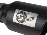 Mach Force-Xp 409 Stainless Steel Clamp-on Exhaust Tip Black 5 Inch Inlet x 8 Inch Outlet x 15 Inch L aFe Power