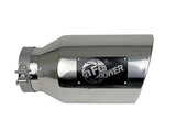 Mach Force-Xp 304 Stainless Steel Clamp-on Exhaust Tip Polished 5 Inch Inlet x 8 Inch Outlet x 15 Inch L aFe Power