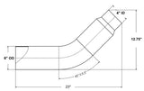4"ID x 6"OD x 23" Long Polished 304SS Elbow Turn Down Turn Up Exhaust Tip +Clamp