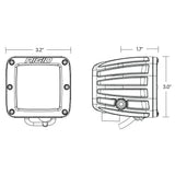 SAE J583 Compliant Selective Yellow Fog Light Pair D-Series Pro Street Legal Surface Mount Rigid Industries