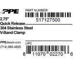 2.75 Inch V Band Clamp Quick Release PPE Diesel