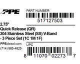 2.75 Inch V Band 1C 1M 1F QR PPE Diesel
