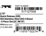 2.75 Inch V Band 1C 1M 1F QR PPE Diesel
