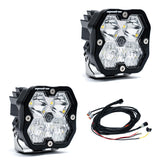 Squadron 2.0 Sport Black LED Auxiliary Light Pod Pair Universal Clear Baja Designs