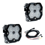 Squadron 2.0 Sport Black LED Auxiliary Light Pod Pair Universal Clear Baja Designs
