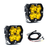 Squadron 2.0 Sport Black LED Auxiliary Light Pod Pair Universal Baja Amber Baja Designs
