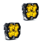 Squadron 2.0 Sport Black LED Auxiliary Light Pod Pair (No Harness) Universal Baja Amber Baja Designs