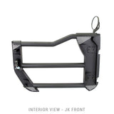 Trailline Tube Door Front Textured Black For 2007-2018 Jeep Wrangler JK Go Rhino