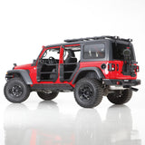 Trailline Tube Door Front Textured Black 2018-2026 Jeep Wrangler JL 2020-2025 Jeep Gladiator Go Rhino