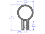 Magnum Force Cold Air Intake Replacement Trim Seal Kit 1/16 Inch X 3/4 Inch seal bulb X 36 Inch L aFe Power