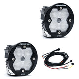Squadron-R 2.0 Pro Black LED Auxiliary Light Pod Pair Universal Clear Baja Designs