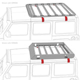SRM Rack Mounting Kit Gutter Mount 4 PCS Textured Black For 2007-2018 Jeep Wrangler JK Go Rhino