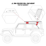 5910013T SRM Roll Bar Mounting Kit Jeep JLU Mount Textured Black 2018-2026 Jeep Wrangler Go Rhino