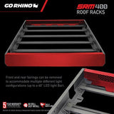 SRM400 Fabricated Customizable Steel Basket Roof Rack Textured Black Go Rhino