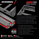 SRM400 Fabricated Customizable Steel Basket Roof Rack Textured Black Go Rhino