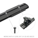 XRS Cross Bars Truck Bed Rail Kit for Mid Sized Trucks without Tonneau Covers Textured Black 2005-2026 Nissan Frontier 2015-2026 Colorado/Canyon 2016-2026 Toyota Tacoma Go Rhino