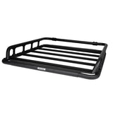 SRM500 Flat Platform Roof Rack With Side & Rear Rail Kit Textured Black Go Rhino