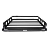 SRM500 Flat Platform Roof Rack With Side & Rear Rail Kit Textured Black Go Rhino