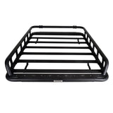 SRM500 Flat Platform Roof Rack With Side & Rear Rail Kit Textured Black Go Rhino