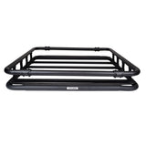 SRM500 Flat Platform Roof Rack With Full Rail Kit Textured Black Go Rhino