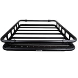 SRM500 Flat Platform Roof Rack With Full Rail Kit Textured Black Go Rhino