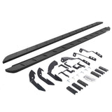 RB10 Slim Line Running Boards 80 Inch With Mounting Brackets Curved Textured Black 2015-2019 Silverado/Sierra 2500 HD Go Rhino