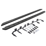 RB10 Slim Line Running Boards With Mounting Brackets Curved Textured Black 2009-2010 Dodge Ram 1500/2500/3500 Go Rhino