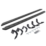 RB10 Slim Line Running Boards With Mounting Brackets Curved Textured Black 2015-2018 Ram 1500 Extended Cab Go Rhino