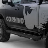 RB10 Running Boards With Mounting Brackets Textured Black 2019-2026 Ram 1500 Extended Cab Go Rhino