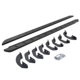 RB10 Slim Line Running Boards With Mounting Brackets Cruved Textured Black 2007-2021 Toyota Tundra Extended Cab Go Rhino