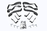 OE Xtreme Side Steps Mounting Brackets Only Textured Black 2015-2018 Silverado/Sierra 2500 HD/3500 HD Go Rhino