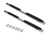 4 Inch OE Xtreme SideSteps With Mounting Bracket Kit Polished Stainless Steel 2019-2026 Silverado/Sierra 1500/2500 HD Go Rhino