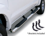 4 Inch OE Xtreme SideSteps With Mounting Bracket Kit Polished Stainless Steel 2009-2014 Dodge Ram 1500 Go Rhino