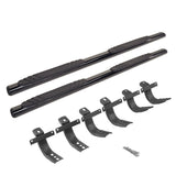 4 Inch OE Xtreme SideSteps With Mounting Bracket Kit Textured Black 2021-2025 Ford Bronco Go Rhino