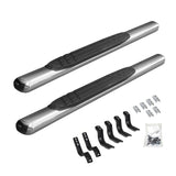 4 Inch OE Xtreme SideSteps With Mounting Bracket Kit Polished Stainless Steel 1999-2016 Ford F-250/F-350 Standard Cab Go Rhino